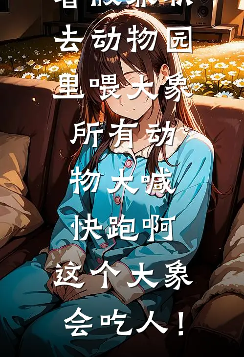暑假兼职去动物园里喂大象，所有动物大喊：快跑啊，这个大象会吃人！